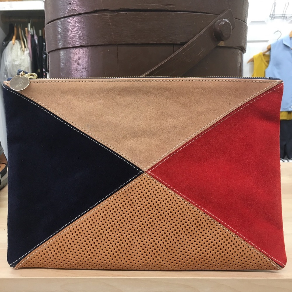 Clare V suede clutch